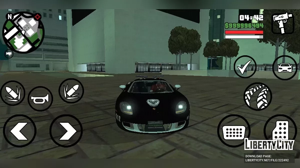 Porsche Carrera GT Cop und Racer aus NFS Rivals / GTA San Andreas (iOS, Android)