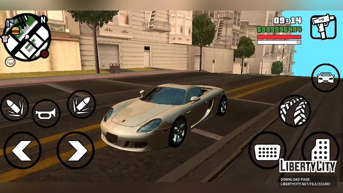 Porsche Carrera GT Cop und Racer aus NFS Rivals / GTA San Andreas (iOS, Android)