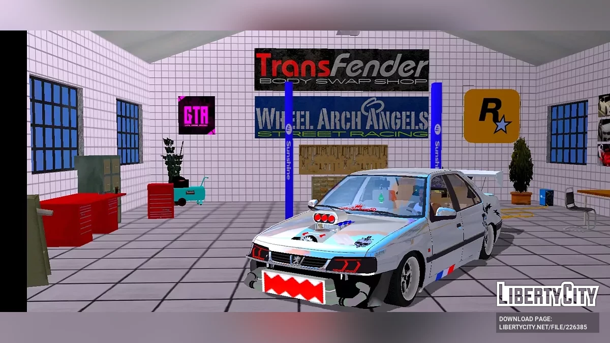 بيجو 405 SLX (تعديل كامل) / GTA سان أندرياس (iOS، أندرويد)