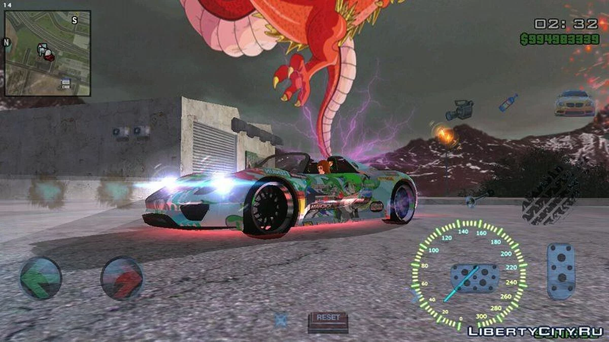 Porsche 918 Spyder Miku Edition / GTA San Andreas (iOS, Android)