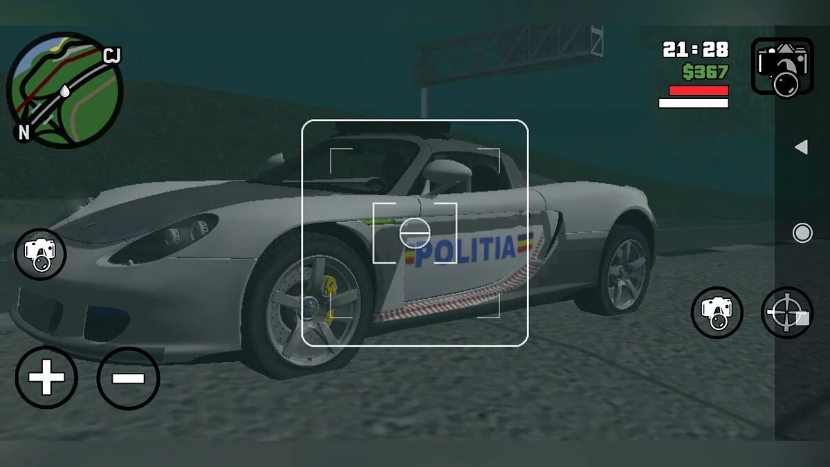 Porsche Carrera GT - شرطة رومانيا / GTA سان أندرياس (iOS، أندرويد)