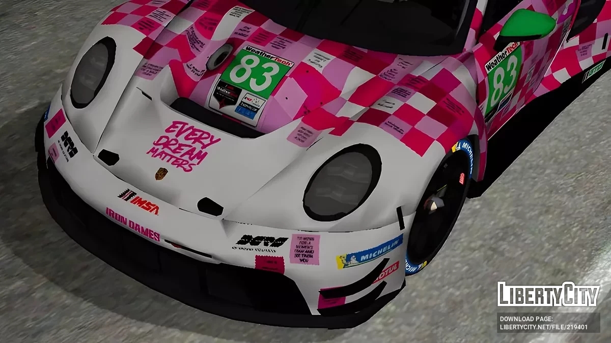 Porsche 911 (992.1) GT3R IRON DAMES #83 + PC / GTA San Andreas (iOS, Android)