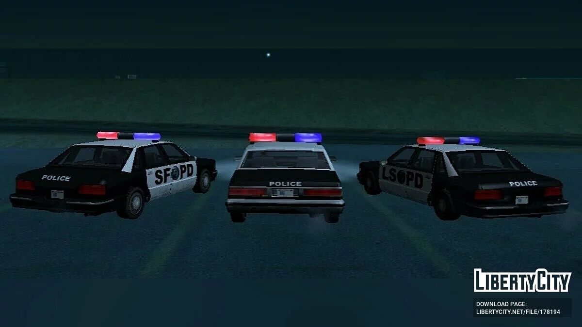 Updated Police Cars / GTA San Andreas (iOS, Android)