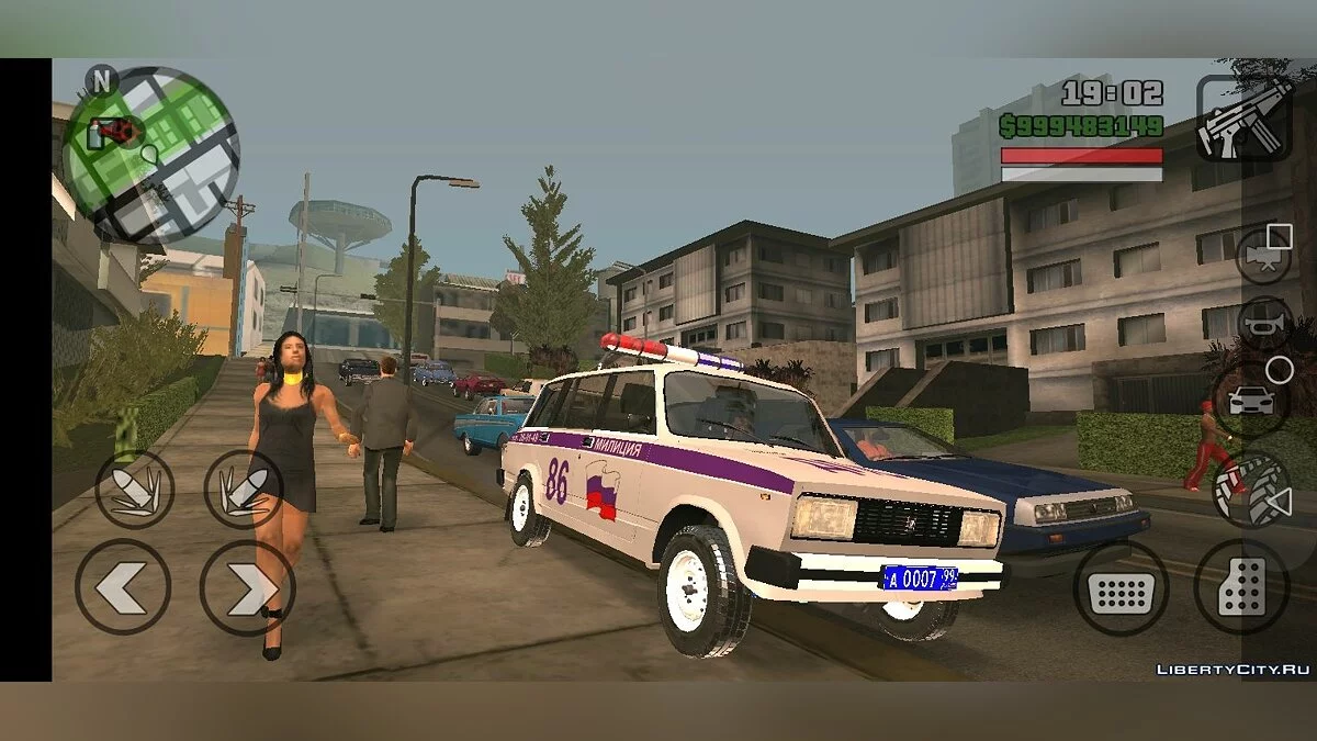 Lada Vaz 2104 Police für Mobile / GTA San Andreas (iOS, Android)