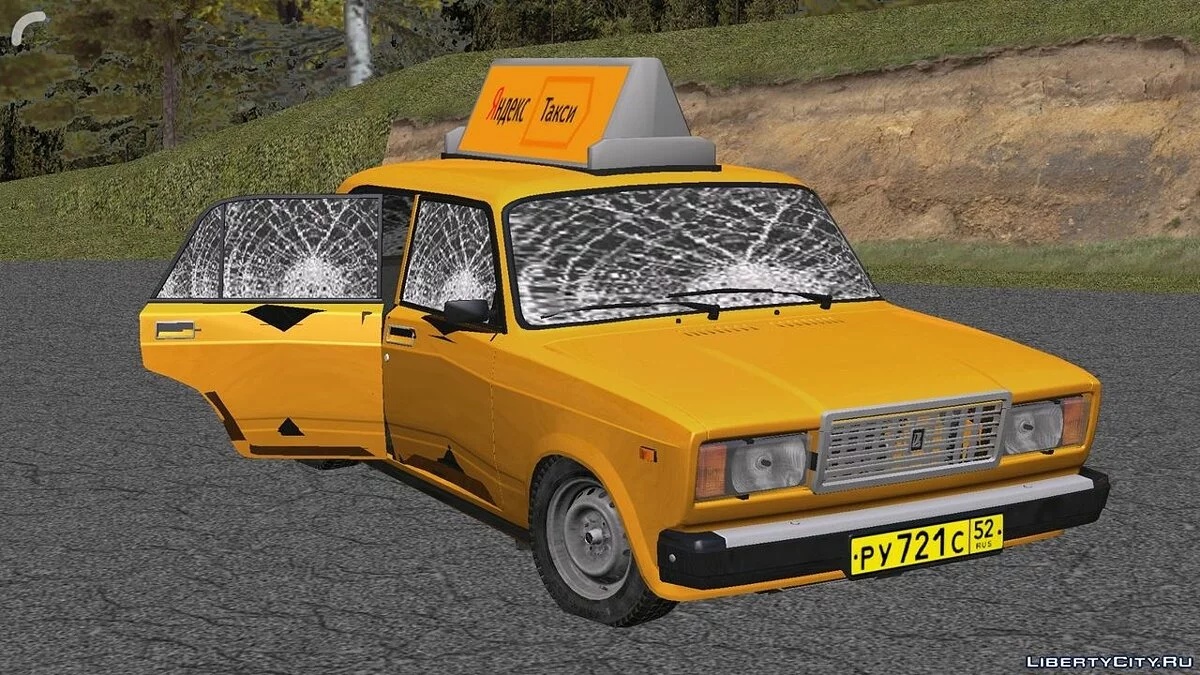 VAZ 2107 (taxi Yandex) / GTA San Andreas (iOS, Android)