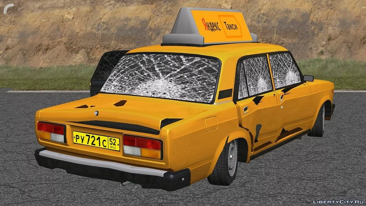 VAZ 2107 (taxi Yandex) / GTA San Andreas (iOS, Android)