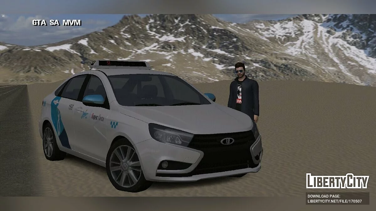 Lada Vesta Yandex Taxi Zenit / GTA San Andreas (iOS, Android)