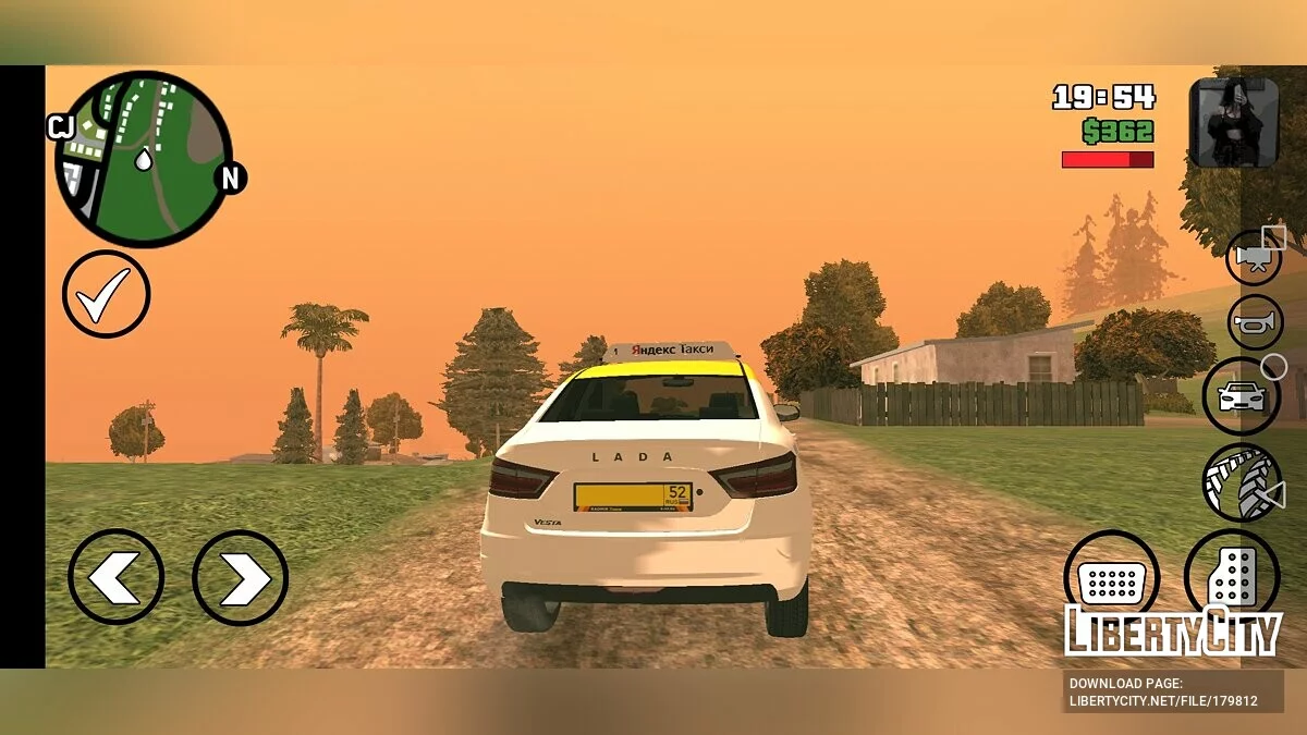 Lada Vesta Taxi / GTA San Andreas (iOS, Android)