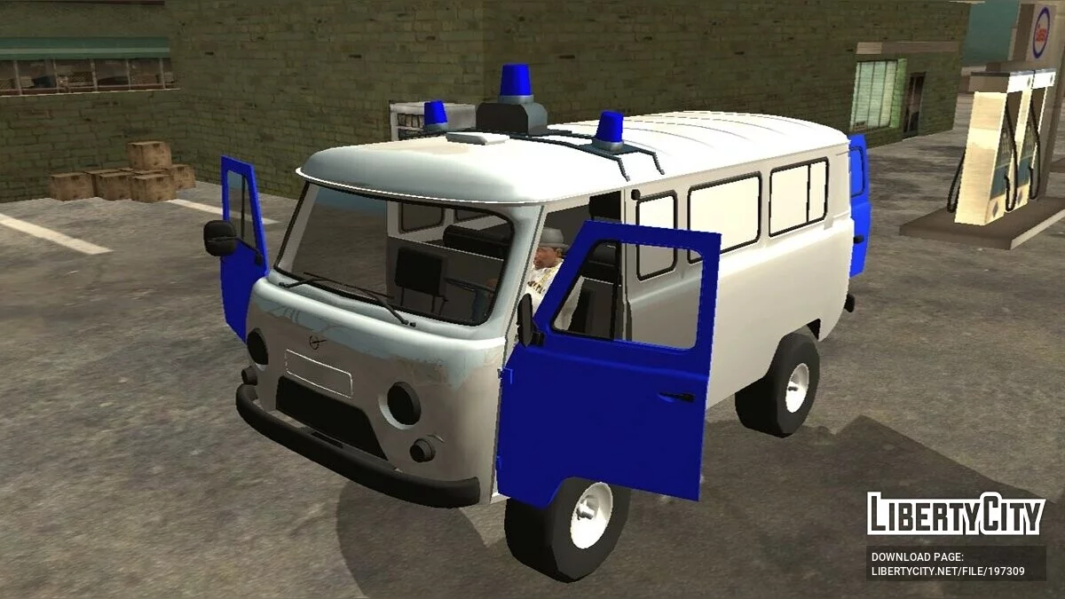 UAZ-452 Police (DFF Only) / GTA San Andreas (iOS, Android)