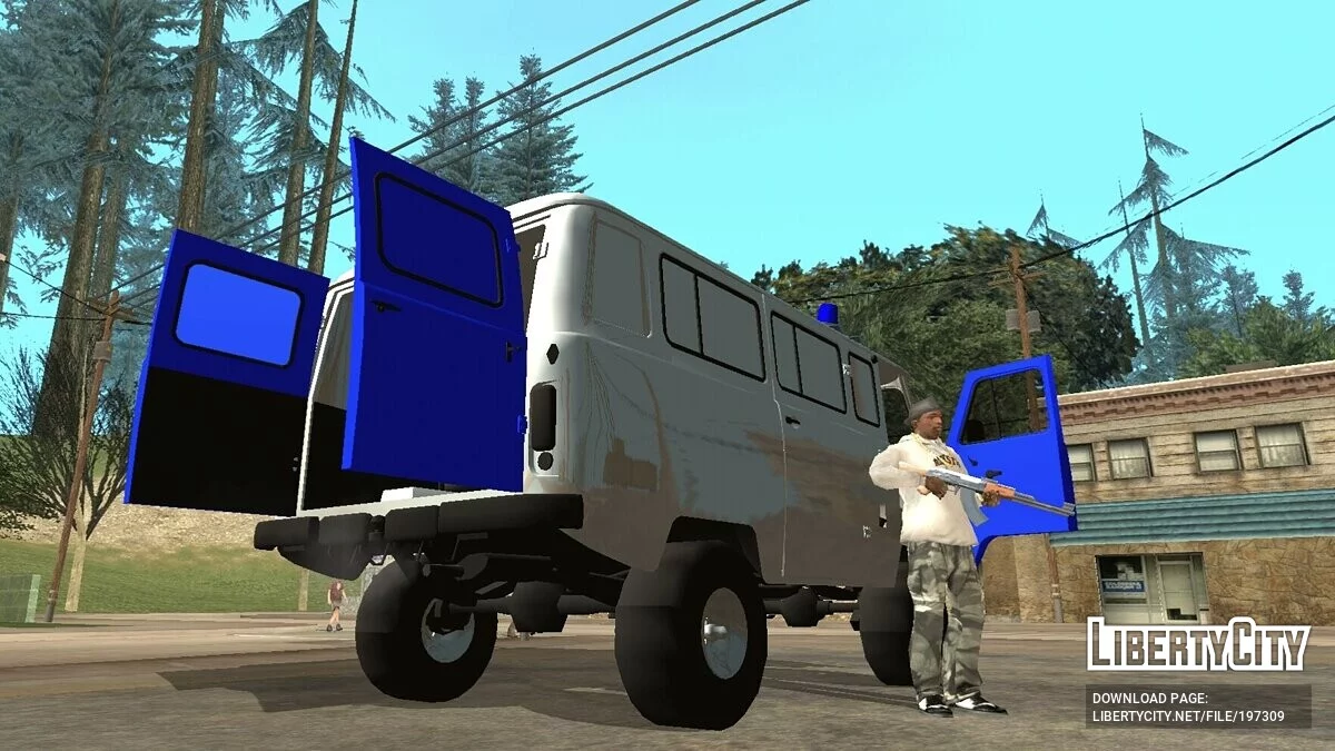 UAZ-452 Police (DFF Only) / GTA San Andreas (iOS, Android)