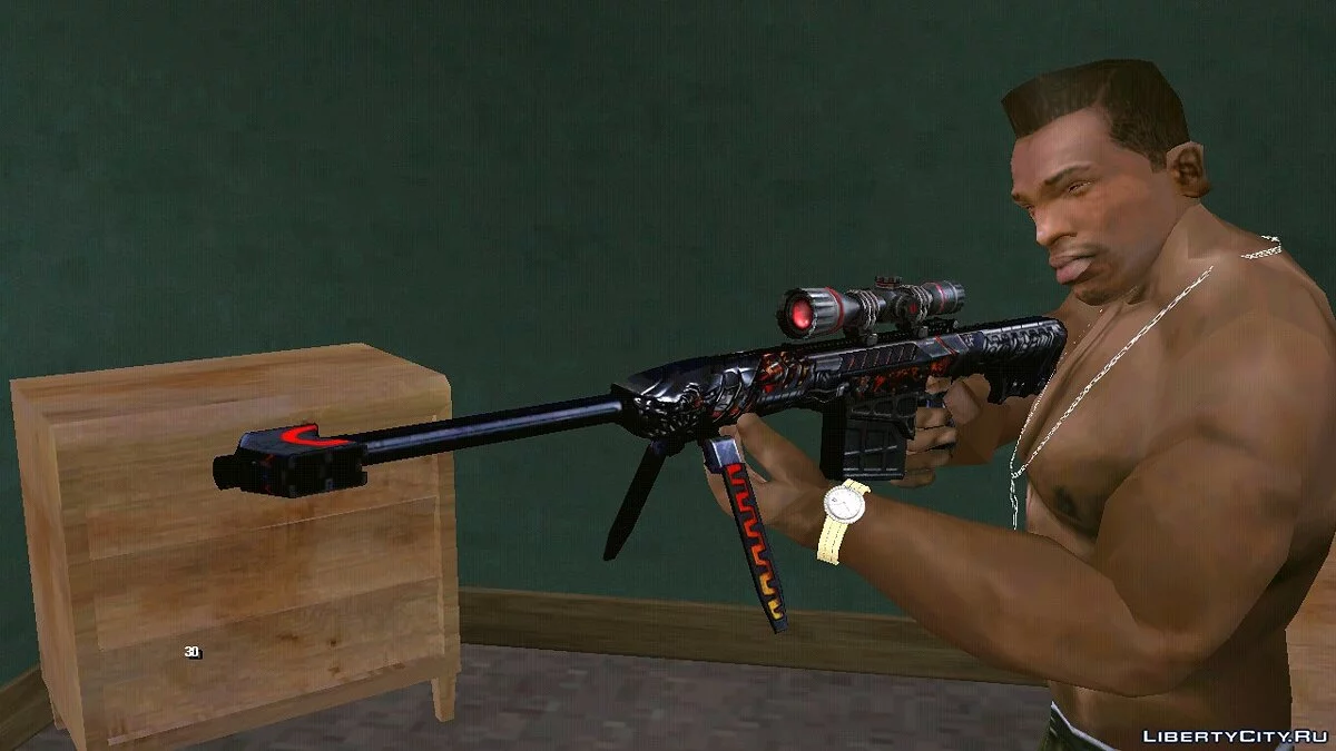 Crossfire Barrett M82A1 Obsidian Beast / GTA سان أندرياس (iOS، أندرويد)