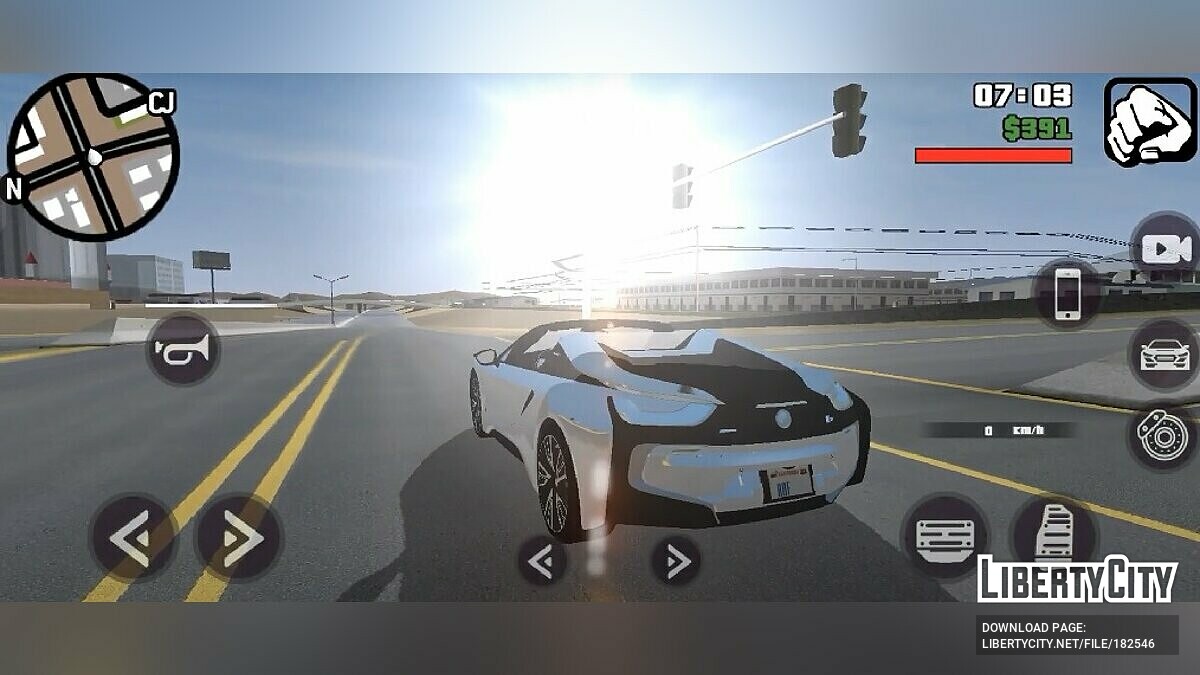 Download BMW i8 engine sounds for GTA San Andreas (iOS, Android)