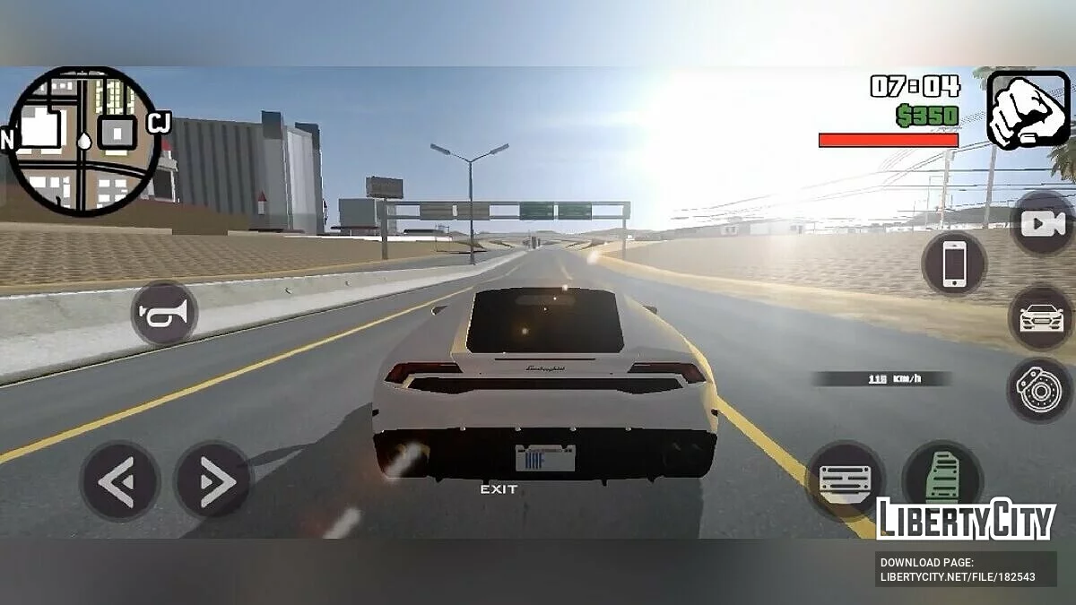 Lamborghini Huracan LP 610-4 Engine Sounds / GTA San Andreas (iOS, Android)