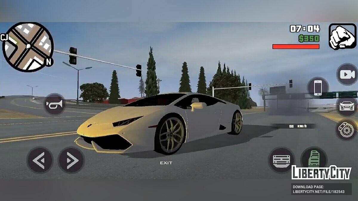 Download Engine sounds Lamborghini Huracan LP 610-4 for GTA San Andreas  (iOS, Android)