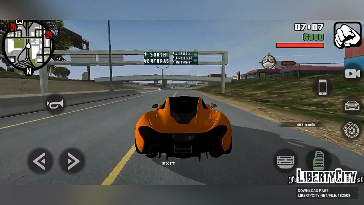 Звуки двигуна McLaren P1 / GTA San Andreas (iOS, Android)