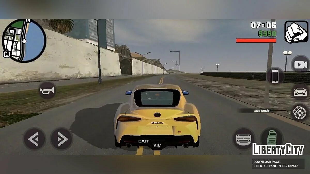 Звуки двигателя Toyota GR Supra MK5 A90 / GTA San Andreas (iOS, Android)