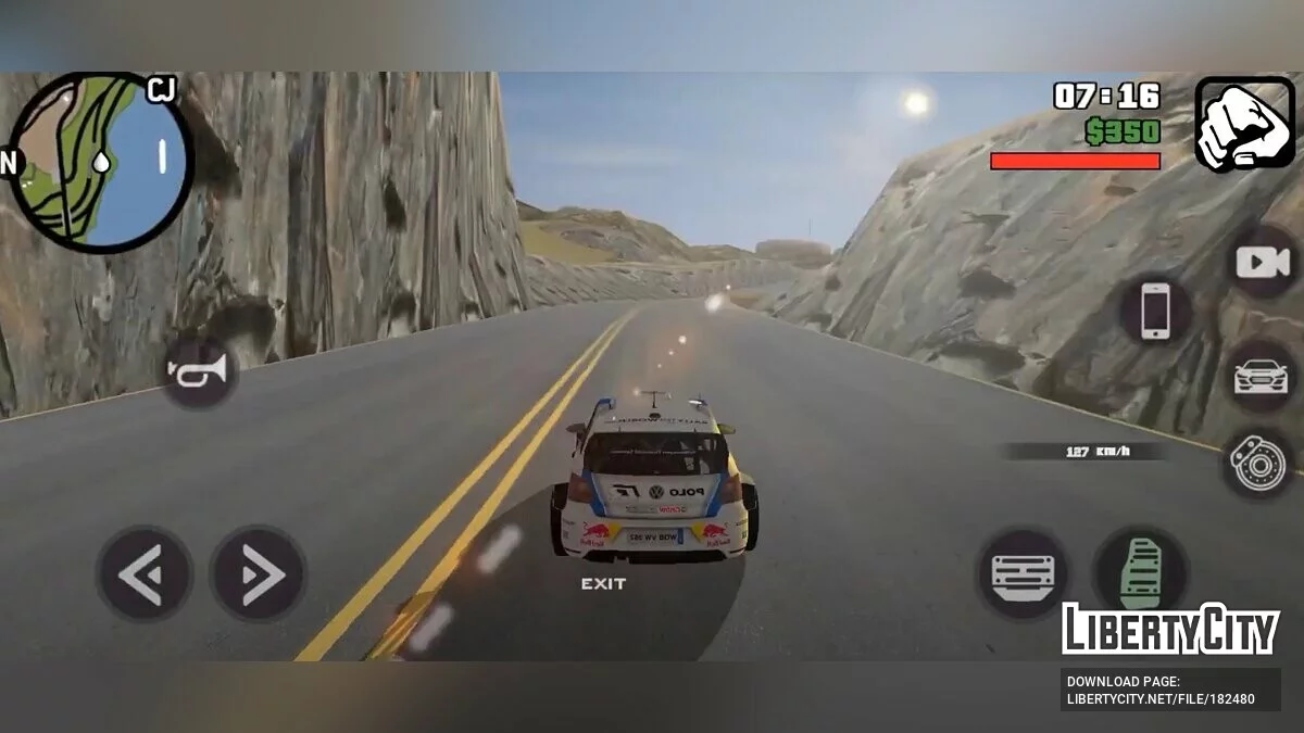 Звуки двигуна Volkswagen Polo R WRC / GTA San Andreas (iOS, Android)