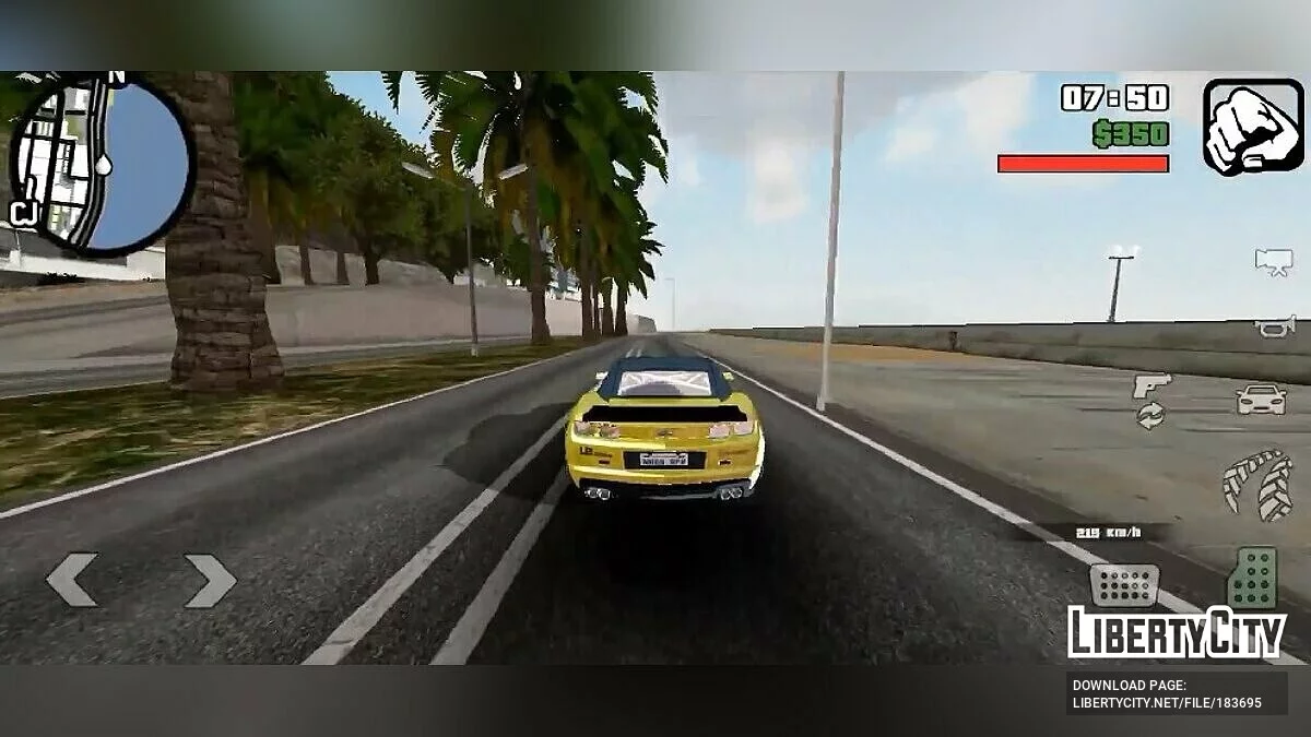 Звук двигуна Chevrolet Camaro SS 2010 / GTA San Andreas (iOS, Android)