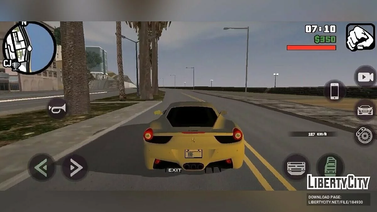 Son de moteur Ferrari 458 Italia V8 / GTA San Andreas (iOS, Android)