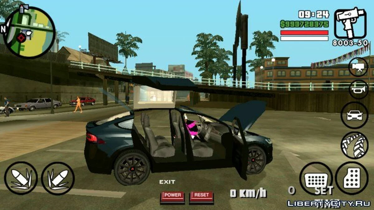 Tesla Model X / GTA سان أندرياس (iOS، أندرويد)