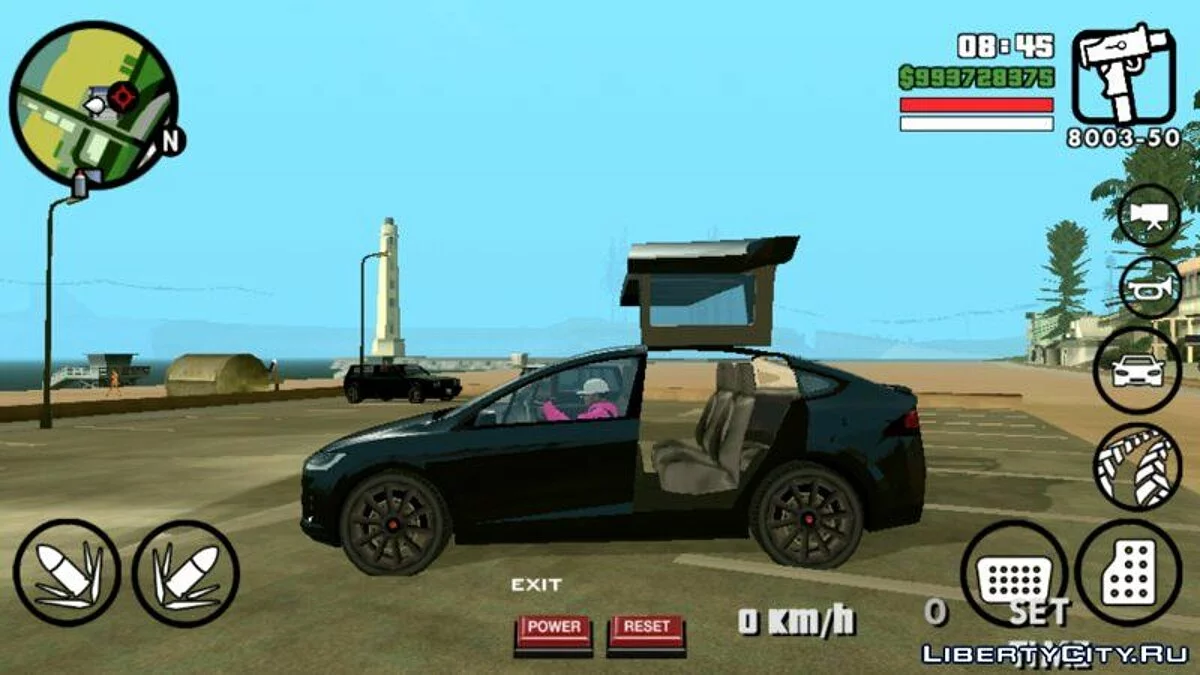 Tesla Model X / GTA سان أندرياس (iOS، أندرويد)