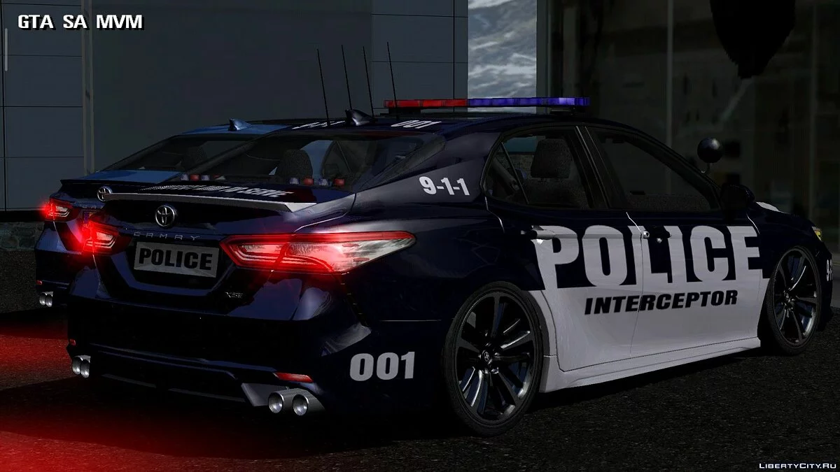 Toyota Camry 2018 — Stock and Police / GTA San Andreas (iOS, Android)