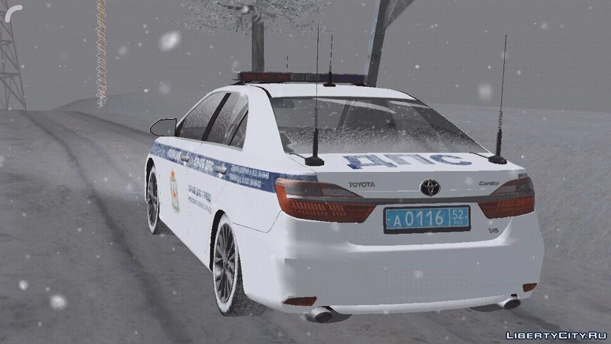 Toyota Camry - Police (Winter version) / GTA San Andreas (iOS, Android)