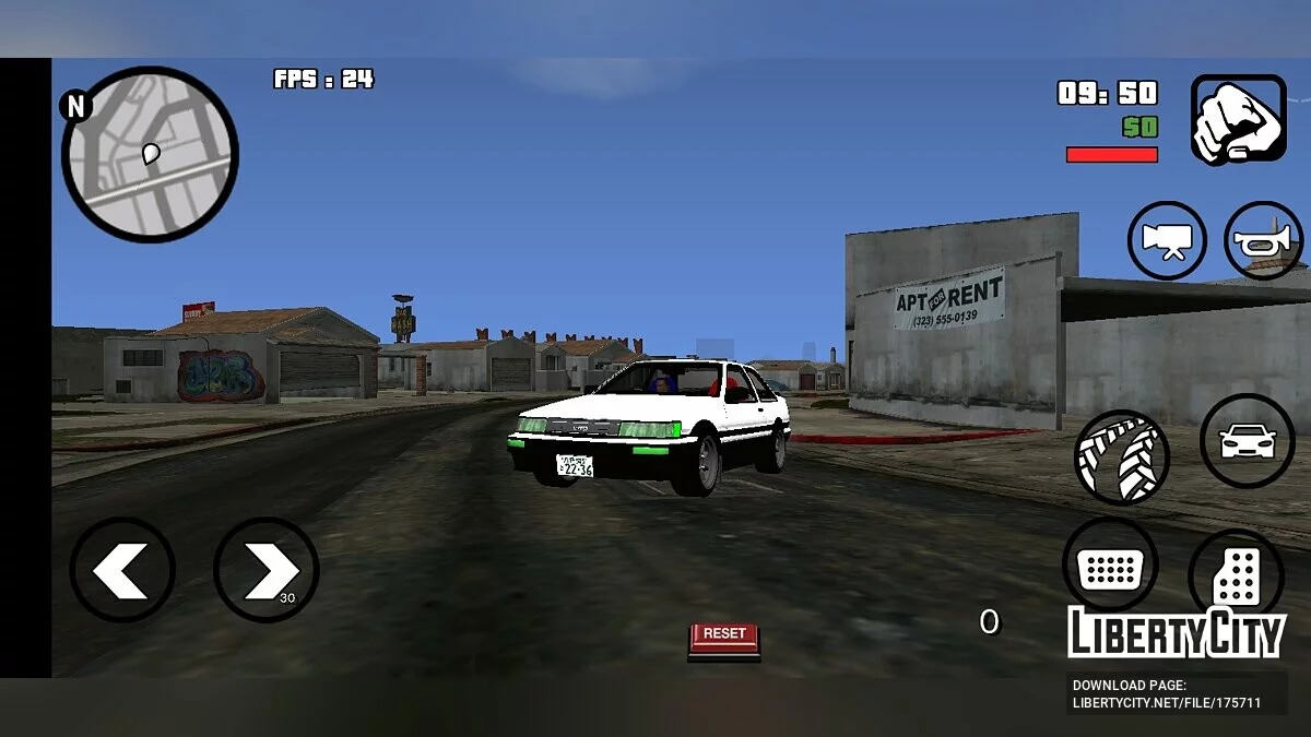 Toyota AE86 Levin Coupe Zenki Type / GTA San Andreas (iOS, Android)