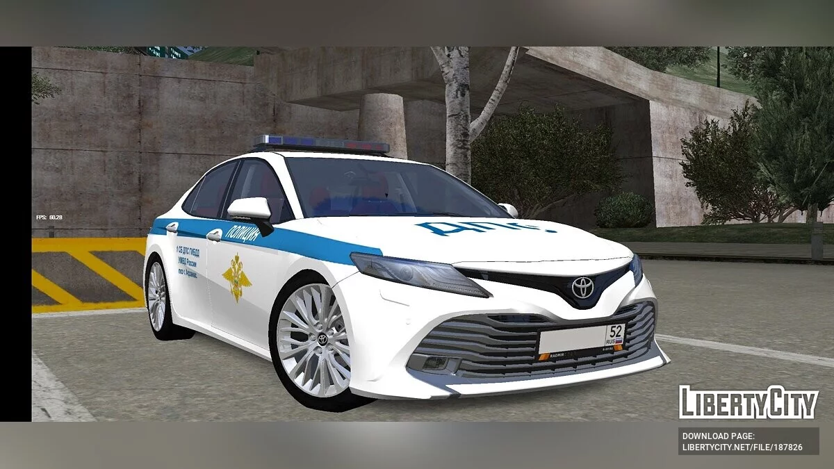Toyota Camry XV70 3.5 - Polícia / GTA San Andreas (iOS, Android)