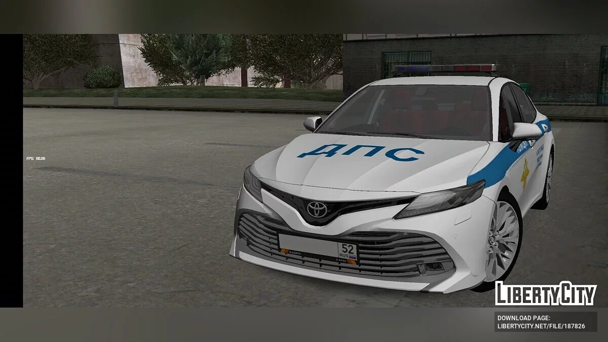 Toyota Camry XV70 3.5 - Polícia / GTA San Andreas (iOS, Android)