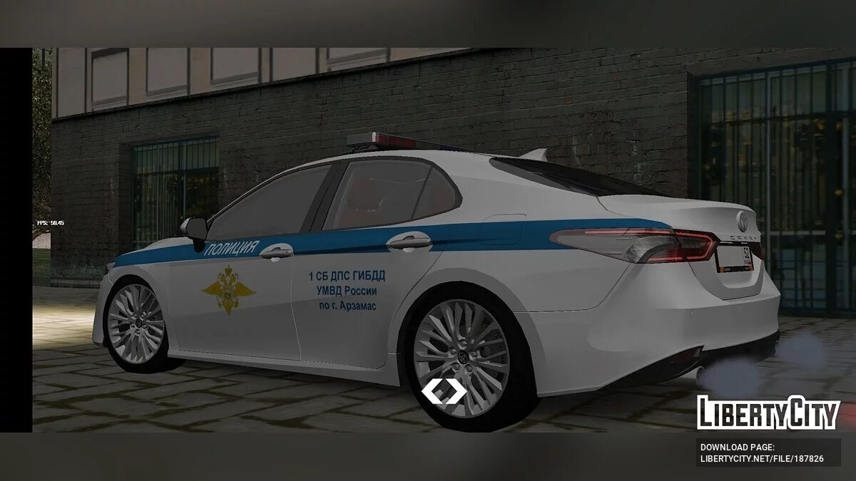 Toyota Camry XV70 3.5 - Polícia / GTA San Andreas (iOS, Android)