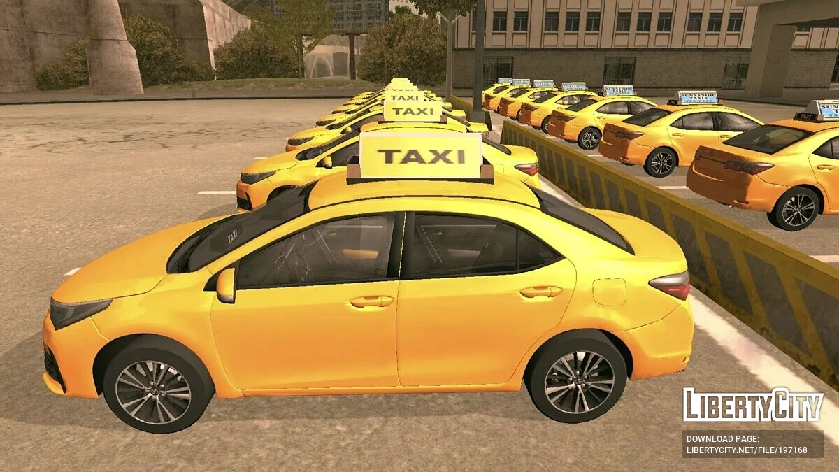 Toyota Corolla TAXI (DFF ONLY) / GTA San Andreas (iOS, Android)