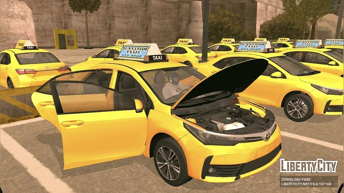 Toyota Corolla TAXI (DFF ONLY) / GTA San Andreas (iOS, Android)