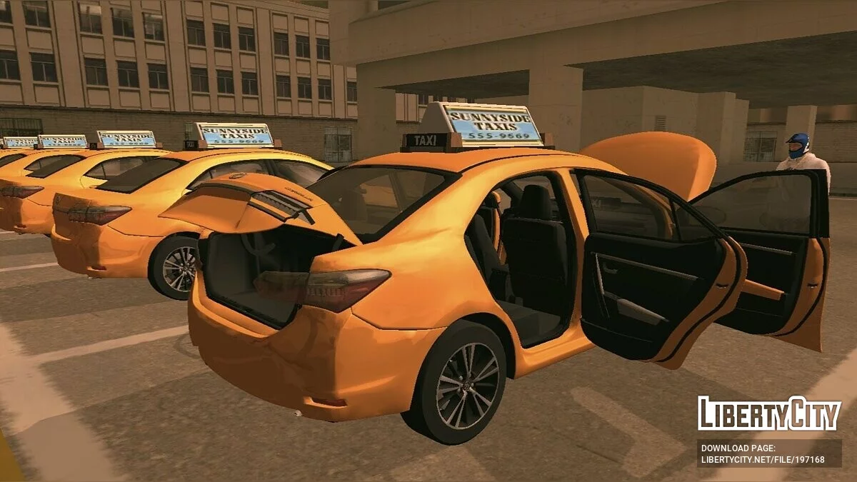 Toyota Corolla TAXI (DFF ONLY) / GTA San Andreas (iOS, Android)