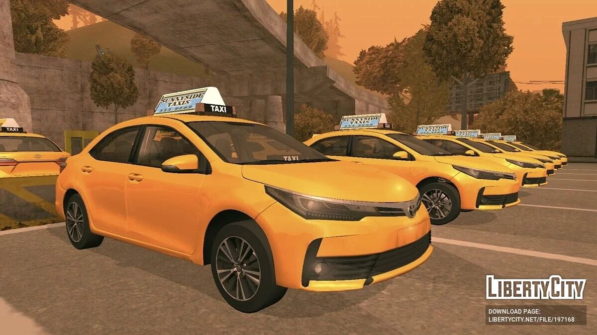 Toyota Corolla TAXI (DFF ONLY) / GTA San Andreas (iOS, Android)
