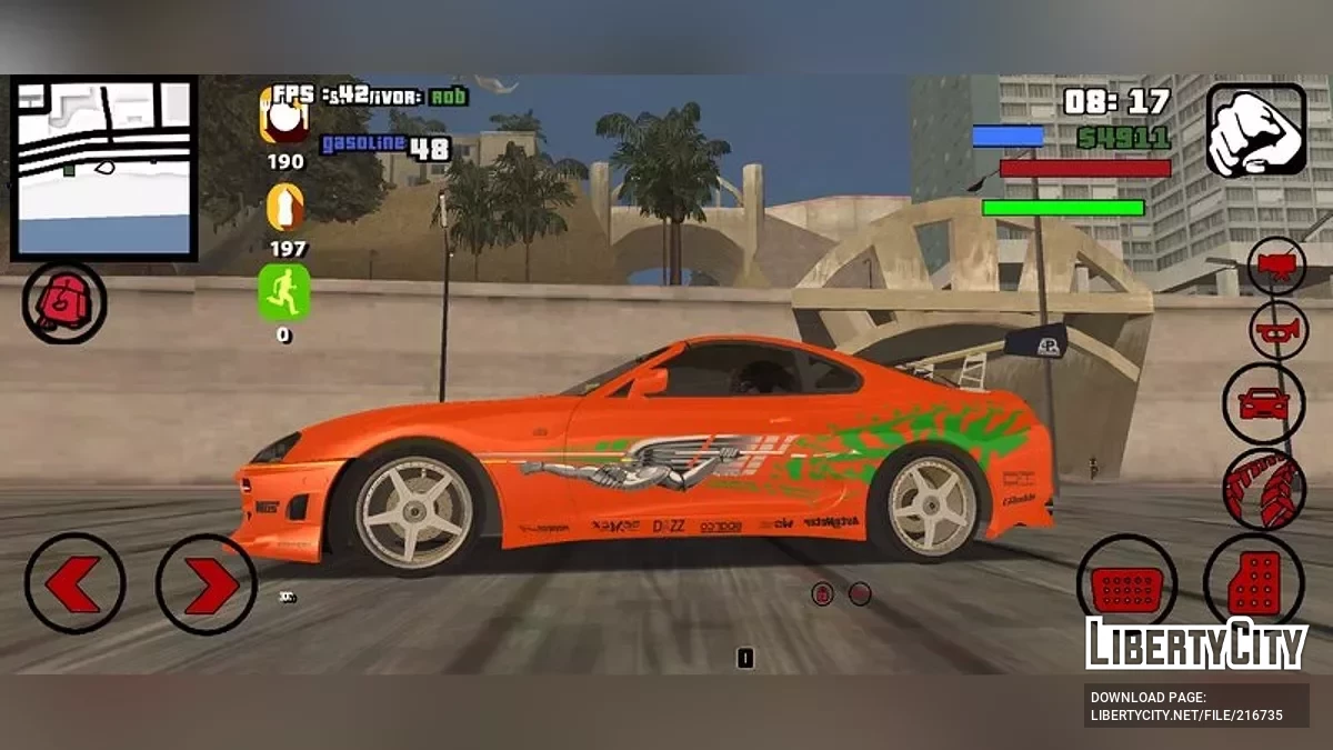 Toyota Supra MK4 Fast And Furious / GTA San Andreas (iOS, Android)
