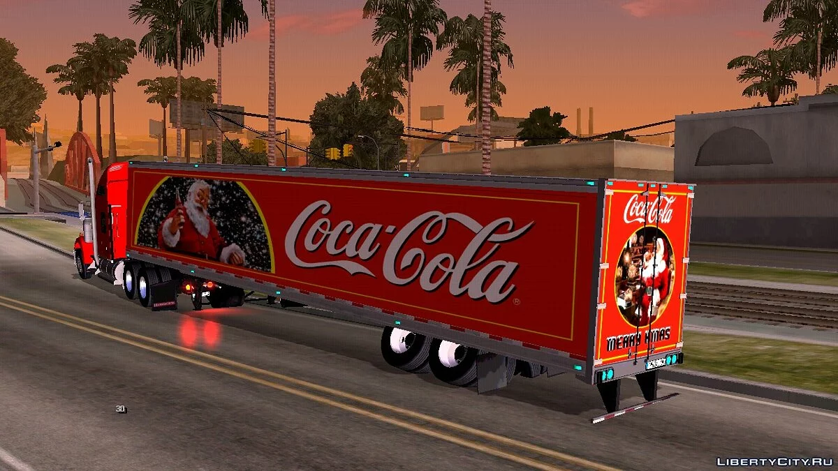 Kenworth W900 y remolque Coca Cola / GTA San Andreas (iOS, Android)