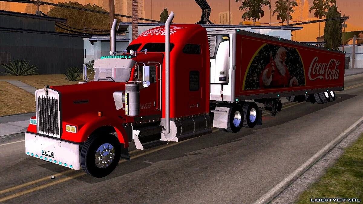 Kenworth W900 y remolque Coca Cola / GTA San Andreas (iOS, Android)