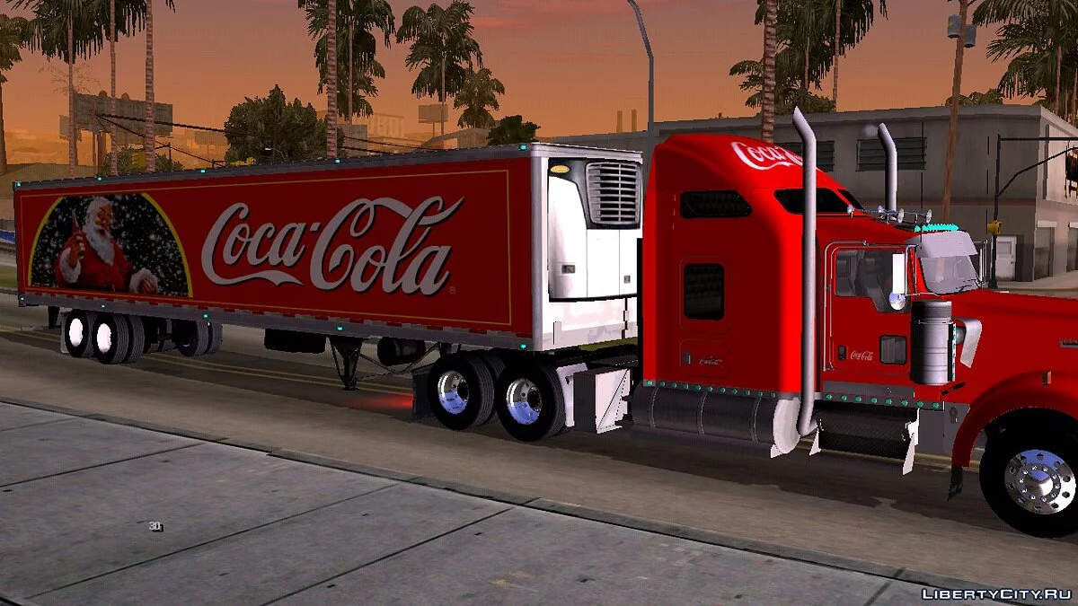 Kenworth W900 y remolque Coca Cola / GTA San Andreas (iOS, Android)