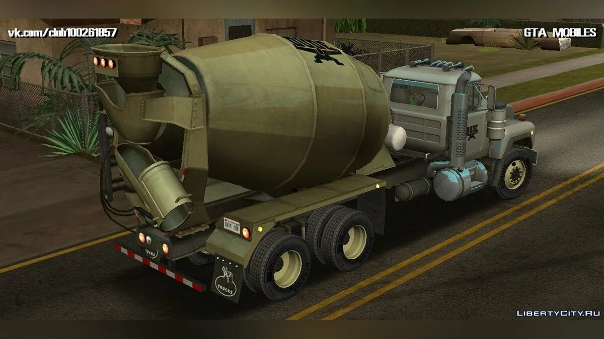 Mack RD690 Автобетонозмішувач 1992 / GTA San Andreas (iOS, Android)
