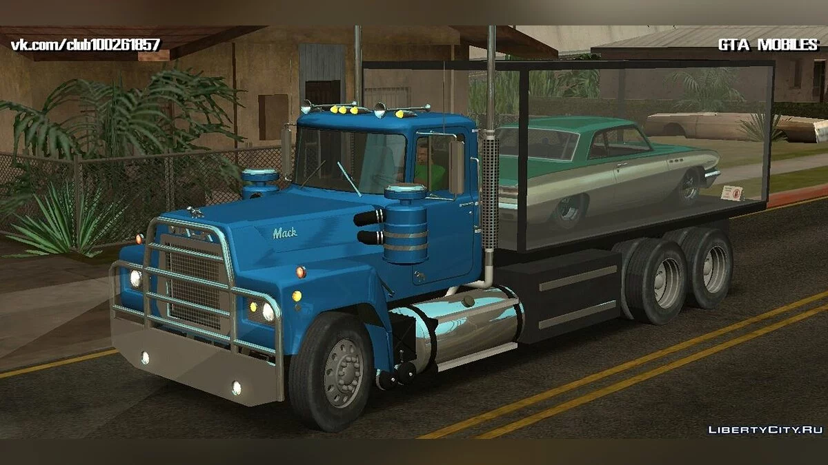 Mack RS700 1970 + Müllwagen / GTA San Andreas (iOS, Android)