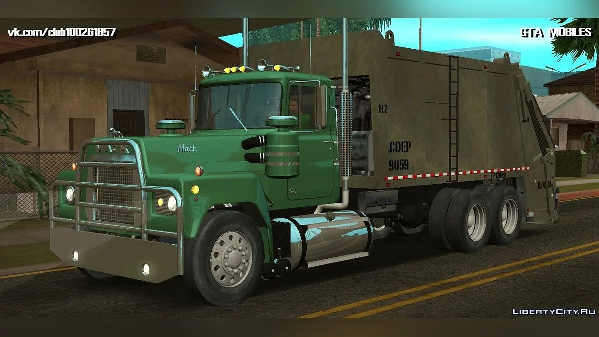 Mack RS700 1970 + Müllwagen / GTA San Andreas (iOS, Android)