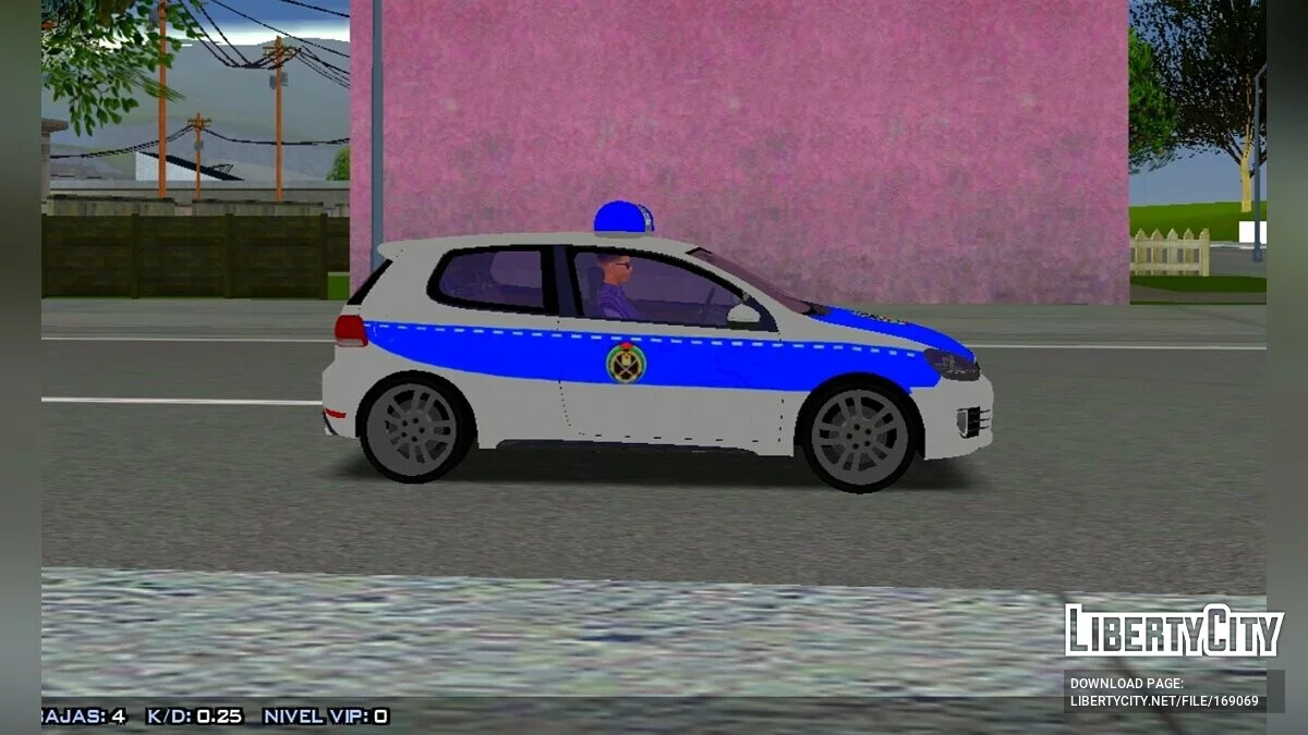 فولكس فاجن جولف MK 6 - شرطة فلسطين / GTA سان أندرياس (iOS، أندرويد)