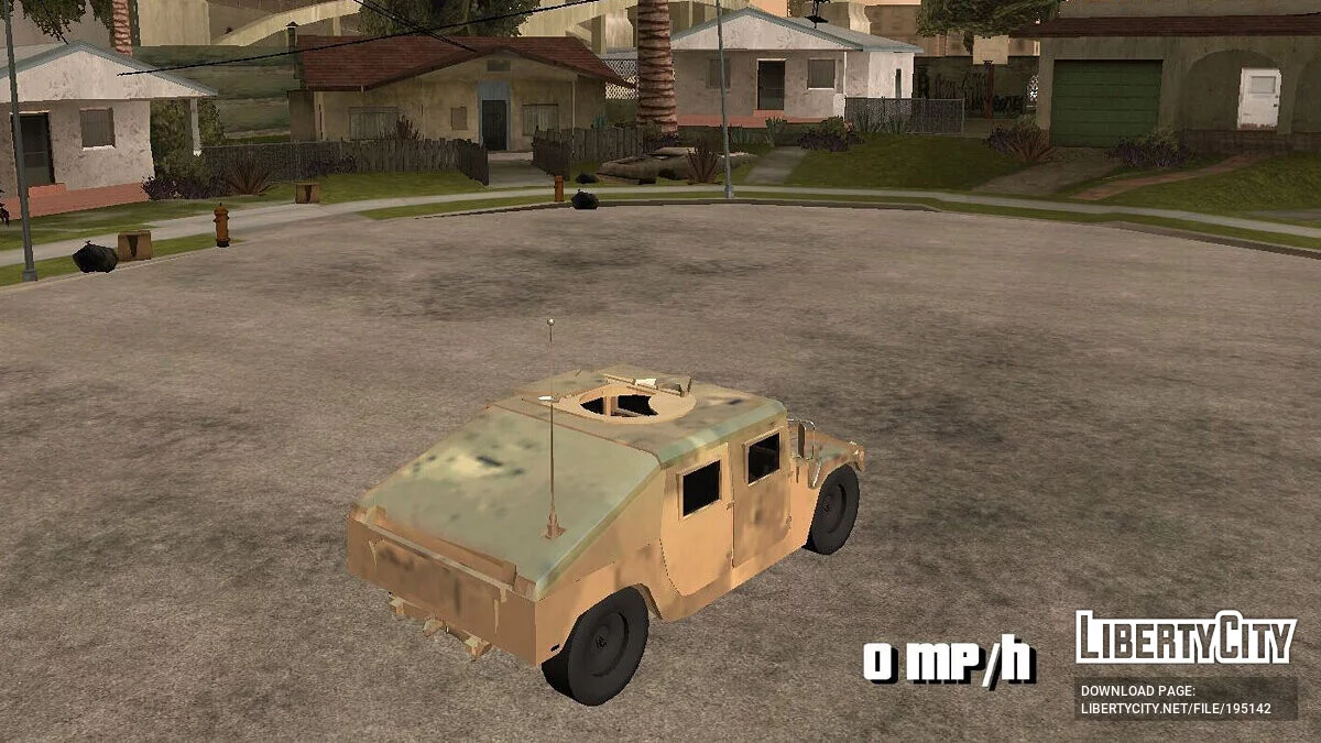 Hammer H1 Military [Somente DFF] / GTA San Andreas (iOS, Android)