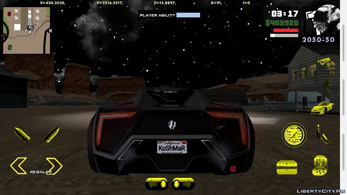 Lykan Hypersport (diperbaiki) / GTA San Andreas (iOS, Android)