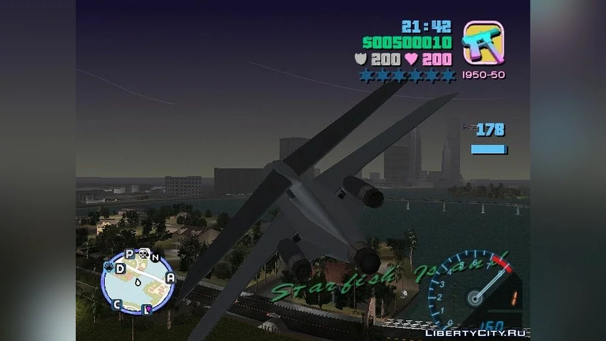 Controle de um grande avião / GTA Vice City