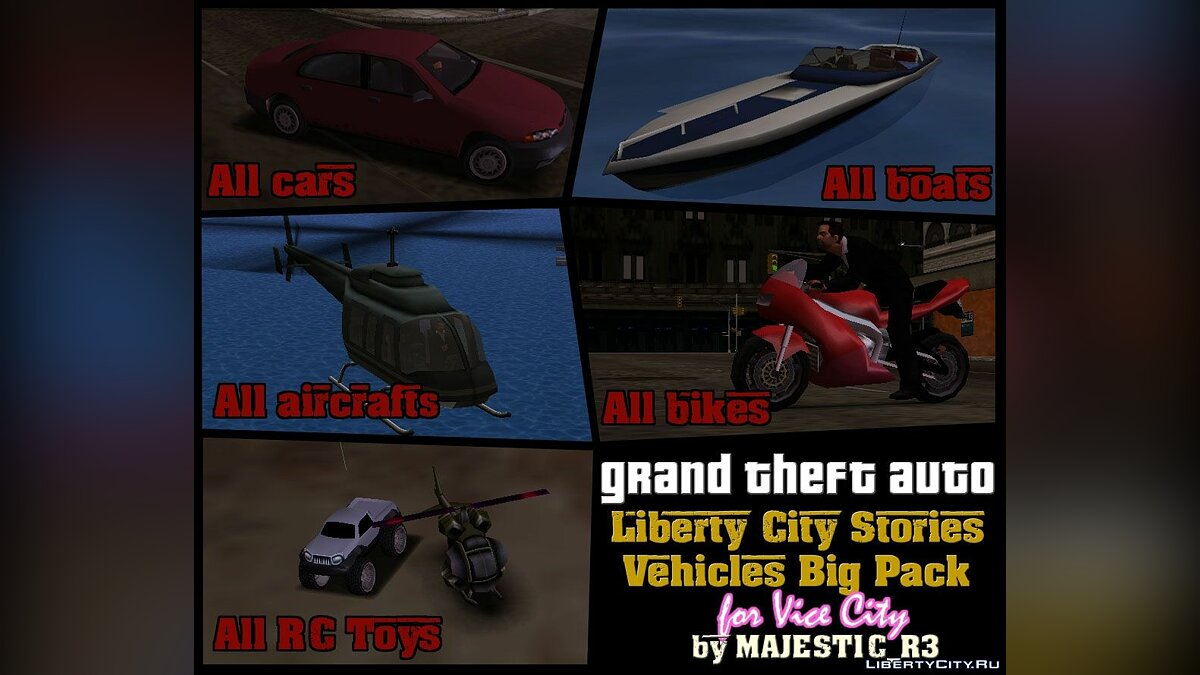 Files for GTA Vice City Stories: cars, mods, skins