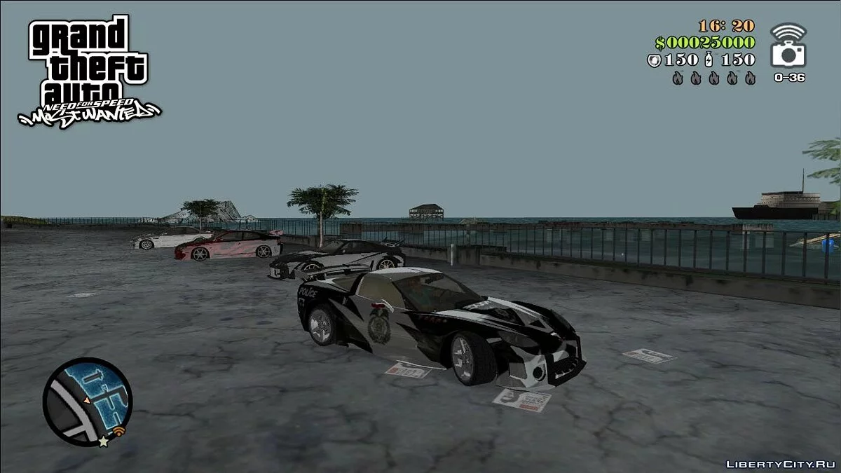 NFSMW Corvette C6 'Cross' / 侠盗猎车手:罪恶都市