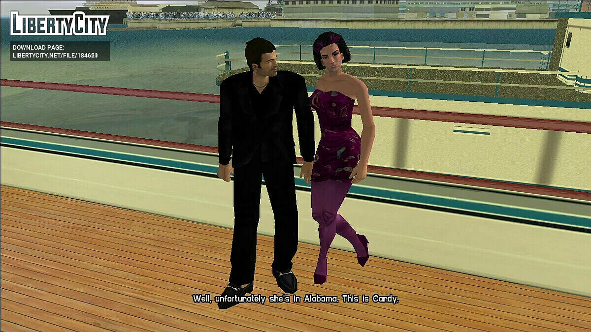 Tommy Versetti with an extra coat in a Hawaiian shirt / GTA Vice City