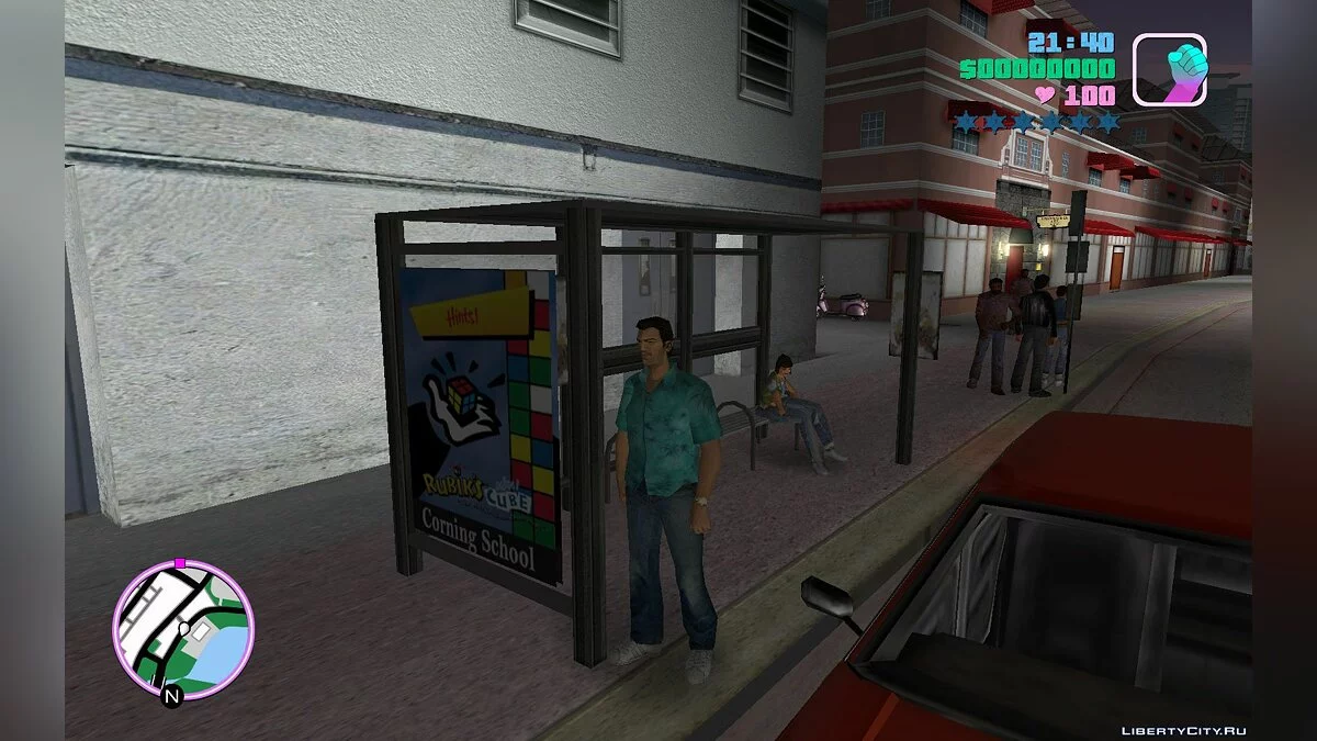 HQ VC Автобусна Зупинка v2 / GTA Vice City